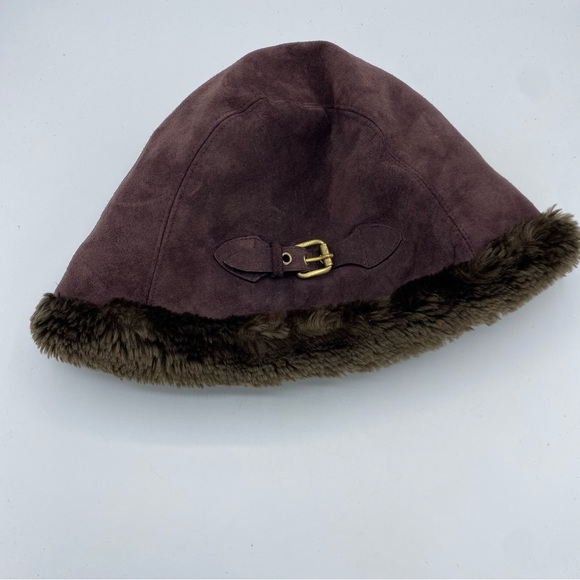 Eric Javits Vail Winter Hat In Brown Suede Water Repellent Adjustable Size - Picture 3 of 9
